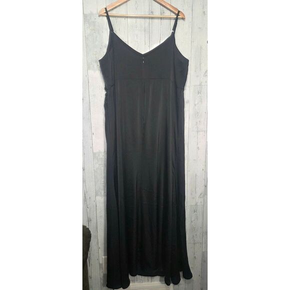 Birdy Grey Catherine Satin Leg Slit Ruched Side Bridesmaid Wedding Guest Maxi Dr - Picture 5 of 8